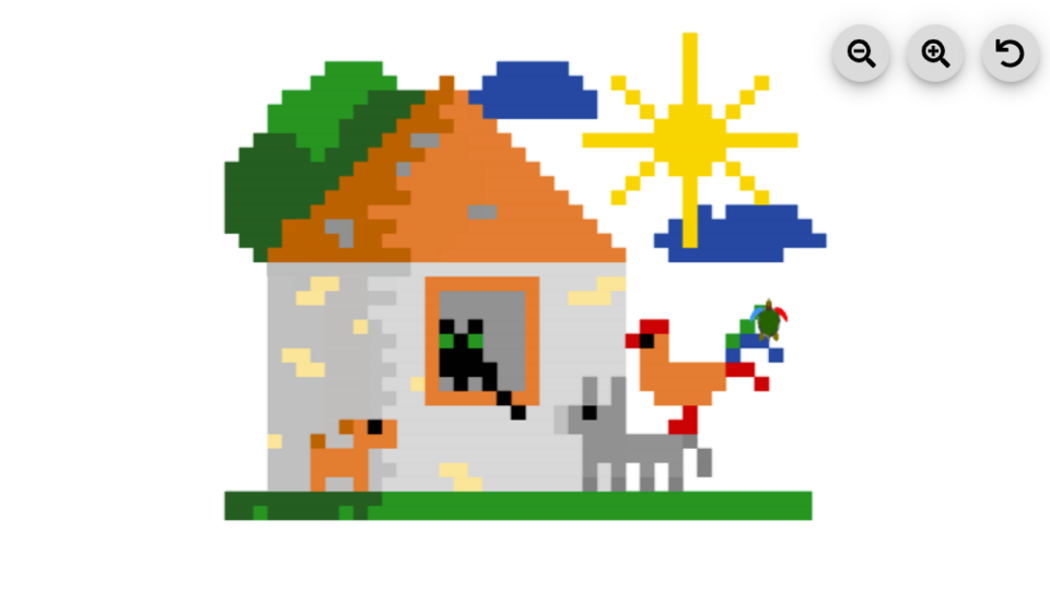 Pixelbild - Bauernhof